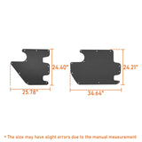 Front & Rear Doors Skin Cover Plate Guards（07-18 Jeep Wrangler JK 4 Door） BXG.2074-S 9