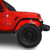 Vivid Red Front & Rear Inner Fender Liners(18-24 Jeep Wrangler JL, Excluding Sports Version) - ultralisk4x4