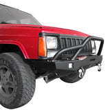 Full Width Front Bumper w/2 ×18W LED Spotlights for 1984-2001 Jeep Cherokee XJ bxg320 4