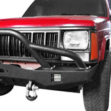 Full Width Front Bumper w/2 ×18W LED Spotlights for 1984-2001 Jeep Cherokee XJ bxg320 5