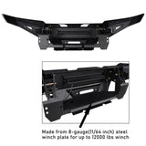 Tacoma Front Bumper Full Width Front Bumper w/Winch Plate for 2005-2011 Toyota Tacoma - Ultralisk 4x4  b4019-8