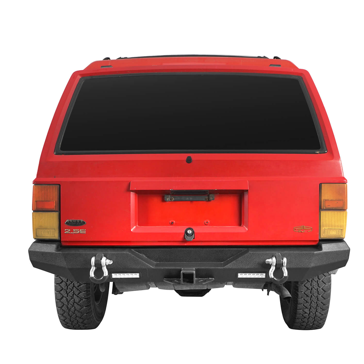 Full Width front Bumper Destroyer Rear Bumper w/2 ×18W LED Floodlights for Jeep Cherokee XJ 1984-2001 BXG321323 9