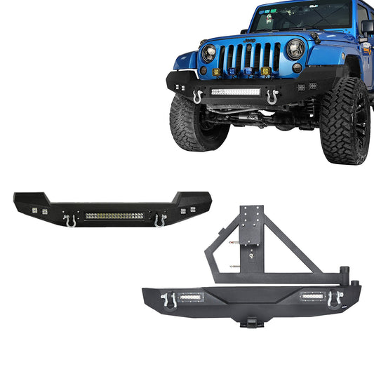 Full width Front Bumper & Rear Bumper(07-18 Jeep Wrangler JK) - ultralisk4x4