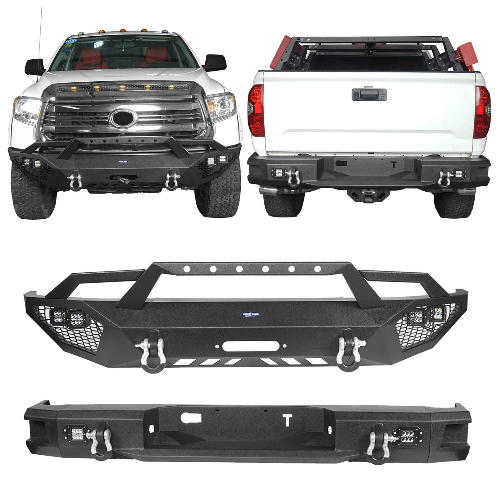 Front Bumper And Rear Bumper Tundra Full Width Front Bumper & Rear Bumper for 2014-2021 Toyota