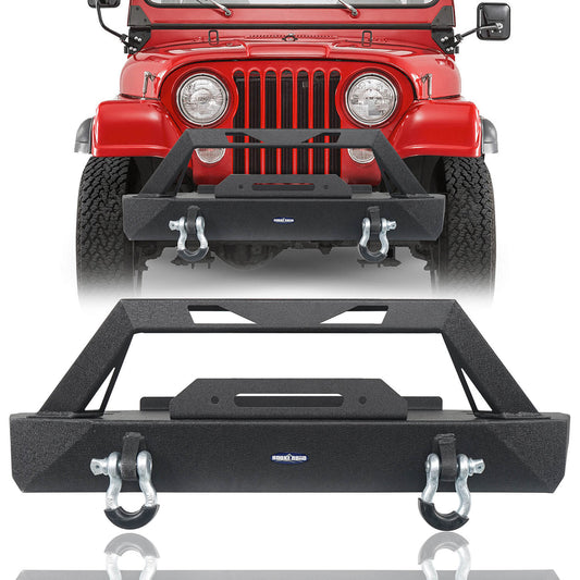 Jeep CJ Stubby Front Bumper with Winch Plate for 1976-1986 Jeep Wrangler CJ Offroad Jeep CJ Bumpers BXG9015 1