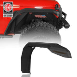 Jeep Flat Front Fender Flares w/ LED Lights ( 18-24 Jeep Wrangler JL & 20-24 Gladiator JT) - ultralisk4x4
