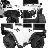  Jeep JK Flux Tubular Fender Flares & Inner Fender Liners for Jeep Wrangler JK 2007-2018 Jeep JK Metal Fenders Jeep JK Accessories BXG089MMR1760BXG223 4