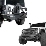 Jeep JK Lotus Tubular Stubby Front Bumper & Rear Bumper w/Tire Carrier Combo(07-18 Jeep Wrangler JK JKU) - Ultralisk 4x4
