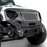 Jeep JK Steel Front Bumper w/Grille & Winch Plate(07-18 Jeep Wrangler JK) - Ultralisk 4x4