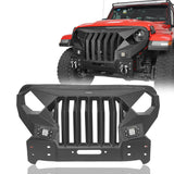 Jeep JL Full-width Front Bumper w/Mad Max Grill & Windshield Frame Cover for Jeep Wrangler JL ultralisk4x4 u30213024  3