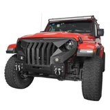 Jeep JL Full-width Front Bumper w/Mad Max Grill & Windshield Frame Cover for Jeep Wrangler JL ultralisk4x4 u30213024  4