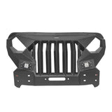 Jeep JL Full-width Front Bumper w/Mad Max Grill & Windshield Frame Cover for Jeep Wrangler JL ultralisk4x4 u30213024  6