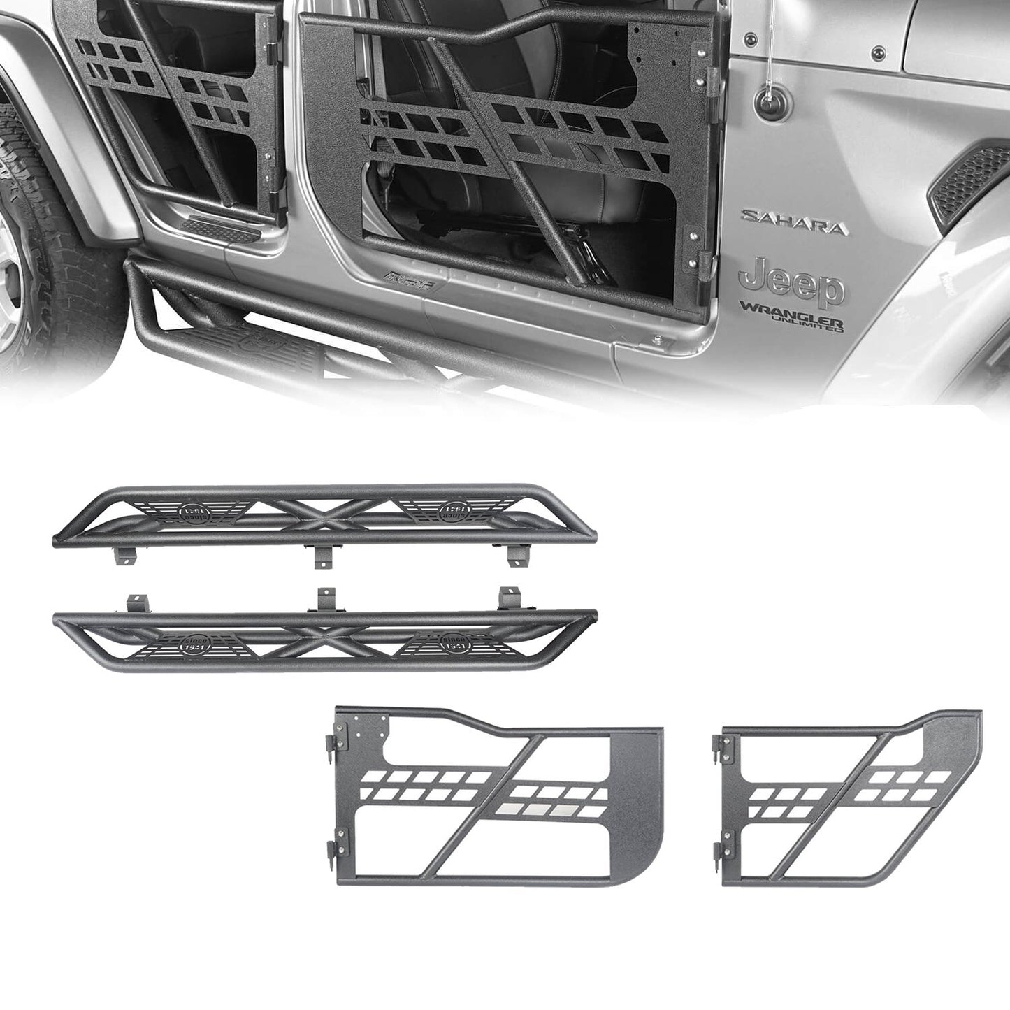 4 Door Tubular Door & Running Boards(18-25 Jeep Wrangler JL) - ultralisk 4x4