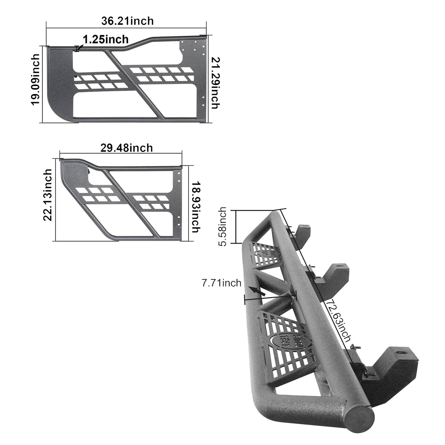 4 Door Tubular Door & Running Boards(18-25 Jeep Wrangler JL) - ultralisk 4x4