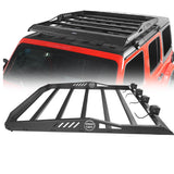 HardTop Roof Rack Cargo Carrier Basket w/Wind Deflector(18-24 Jeep Wrangler JL & Jeep Gladiator JT) - Ultralisk 4x4