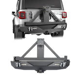 Jeep JL Rear Bumper w/Tire Carrier & LED Floodlights(18-24 Jeep Wrangler JL) - Ultralisk 4x4