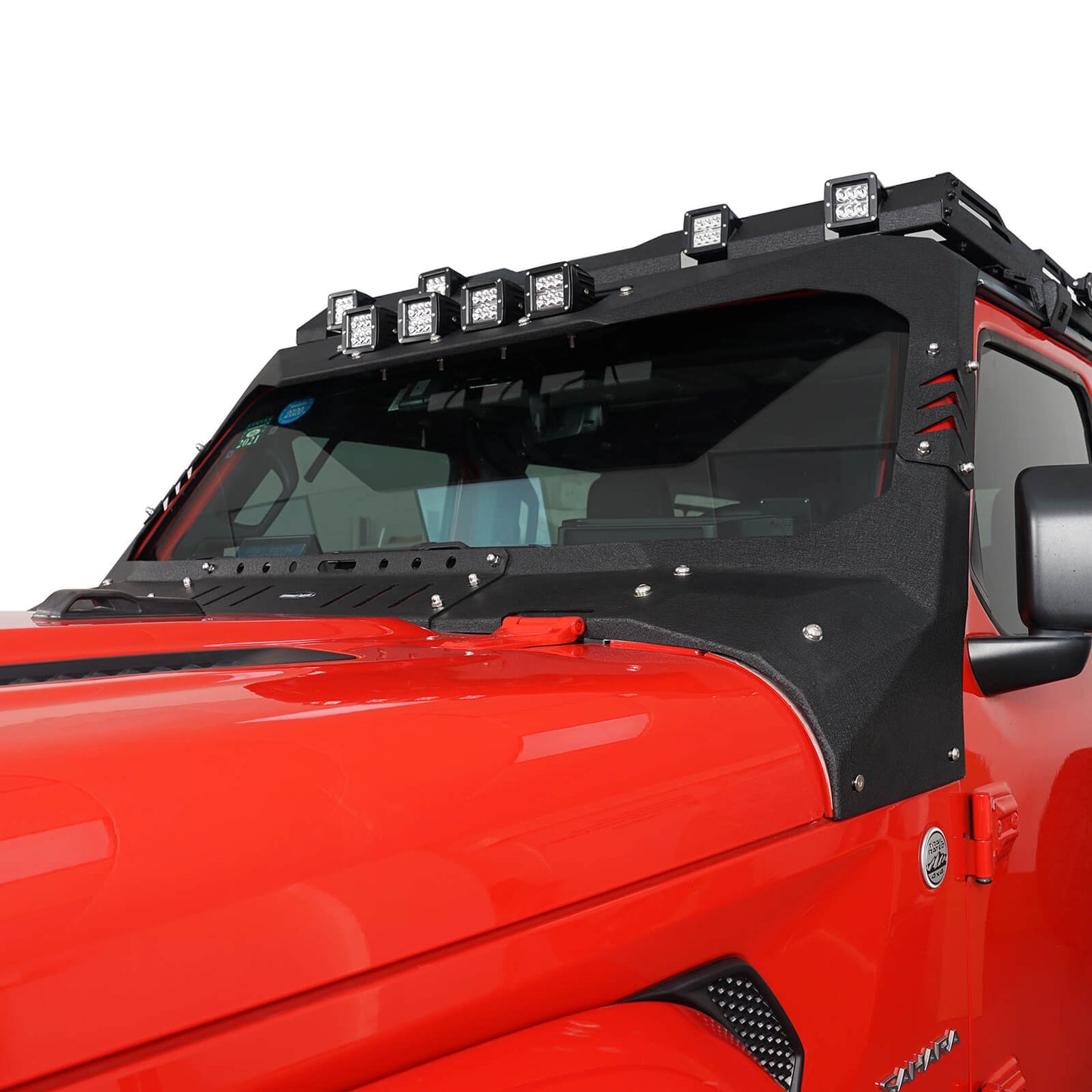 Mad Max Windshield Frame Cover Visor Cowl w/ LED Lights Insert(18-25 Jeep Wrangler JL & Gladiator JT(Excluding Wrangler 4xe, Rubicon 392, JT Mojave)) - Ultralisk 4x4