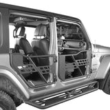 4-Door Hard Top Roof Rack & Tubular Half Doors(18-24 Jeep Gladiator JT & Jeep Wrangler JL) - Ultralisk 4x4