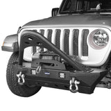 Stubby Stinger Front Bumper w/Winch Plate(20-24 Jeep Gladiator & Jeep Wrangler JL) - Ultralisk 4x4