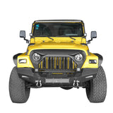 Jeep TJ Front Bumper and Gladiator Grille Cover Combo for Jeep Wrangler TJ 1997-2006 MMR0276BXG149 Different Trail Front Bumper u-Box Offroad 8
