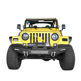 Jeep TJ Front Bumper with Winch Plate and LED Spotlights Climber Front Bumper for Jeep Wrangler TJ 1997-2006 BXG215 Jeep Bumpers Offroad 3