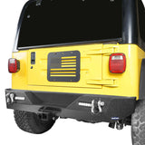 Different Trail Rear Bumper w/2" Hitch Receiver for Jeep Wrangler TJ YJ 1987-2006 BXG120 2