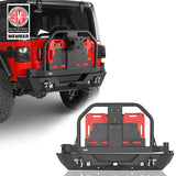 18-23 Jeep Wrangler JL Aftermarket Rear Bumper w/ 2 Gasoline Fuel Cans & Tire Carrier b3041s 2