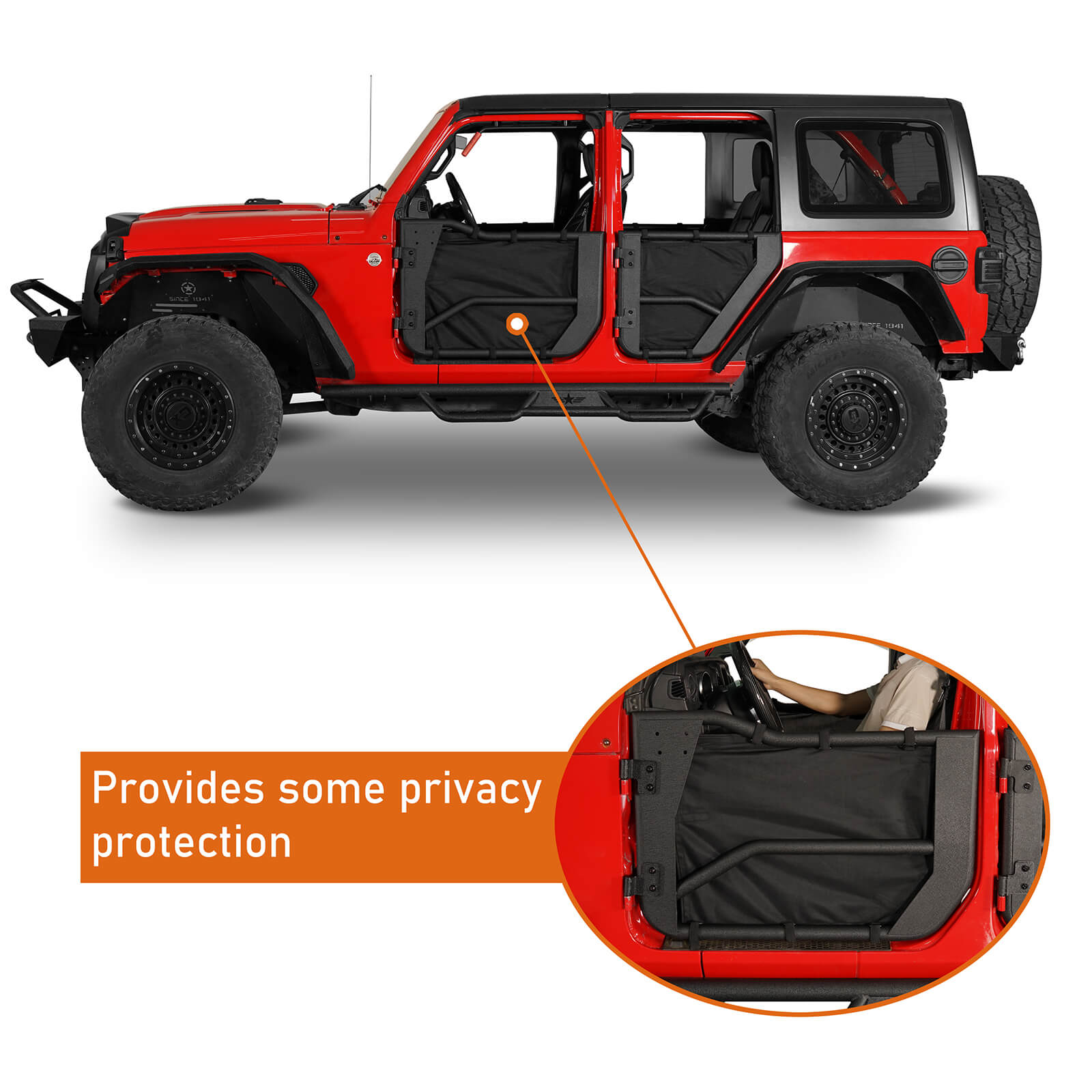 https://www.ultralisk4x4.com/cdn/shop/products/jeep-wrangler-jl-gladiator-jt-tube-half-front-rear-doors-w-black-shade-skins-b3042s-7.jpg?v=1682315725