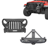 Mad Max Front Bumper & Rear Bumper w/Tire Carrier(18-24 Jeep Wrangler JL 4 Door) - ultralisk4x4
