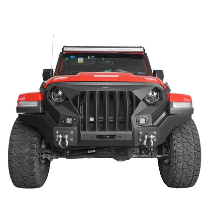 Mad Max Front Bumper Grill & Tube Side Steps(18-25 Jeep Wrangler JL 4 Door) - ultralisk4x4