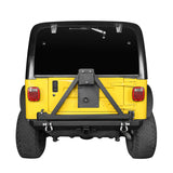 Rear Bumper w/Tire Carrier & 2" Receiver Hitches for 1997-2006 Jeep Wrangler TJ BXG281 3