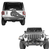 Mid Width Front Bumper w/Winch Plate & Rear Bumper Combo(18-24 Jeep Wrangler JL) - Ultralisk 4x4