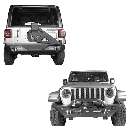 Jeep JL Rear Bumper w/Swing Out Tire Carrier(18-25 Jeep Wrangler JL) - Ultralisk 4x4