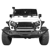 Blade Master Full Width Front Bumper w/Winch Plate & License Plate for 2007-2018 Jeep Wrangler JK BXG090 2