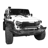 Blade Master Full Width Front Bumper w/Winch Plate & License Plate for 2007-2018 Jeep Wrangler JK BXG090 3