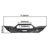 Blade Master Full Width Front Bumper w/Winch Plate & License Plate for 2007-2018 Jeep Wrangler JK BXG090 8