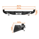 Rear Bumper w/License Plate Mounting Bracket for 2005-2015 Toyota Tacoma Gen 2 B4014-11