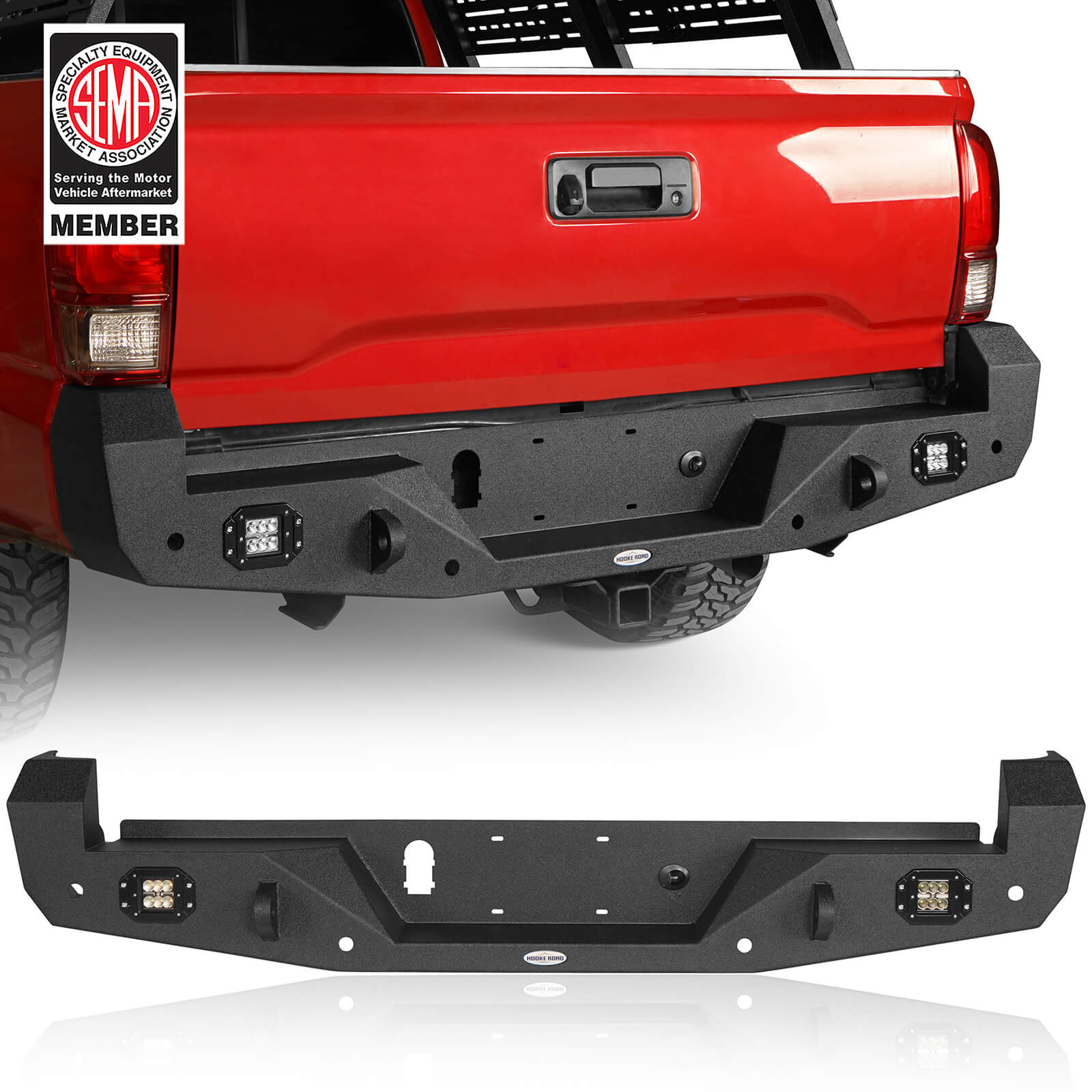Tacoma Rear Bumper w/LED Floodlights(16-2023 Toyota Tacoma) b4200s 1