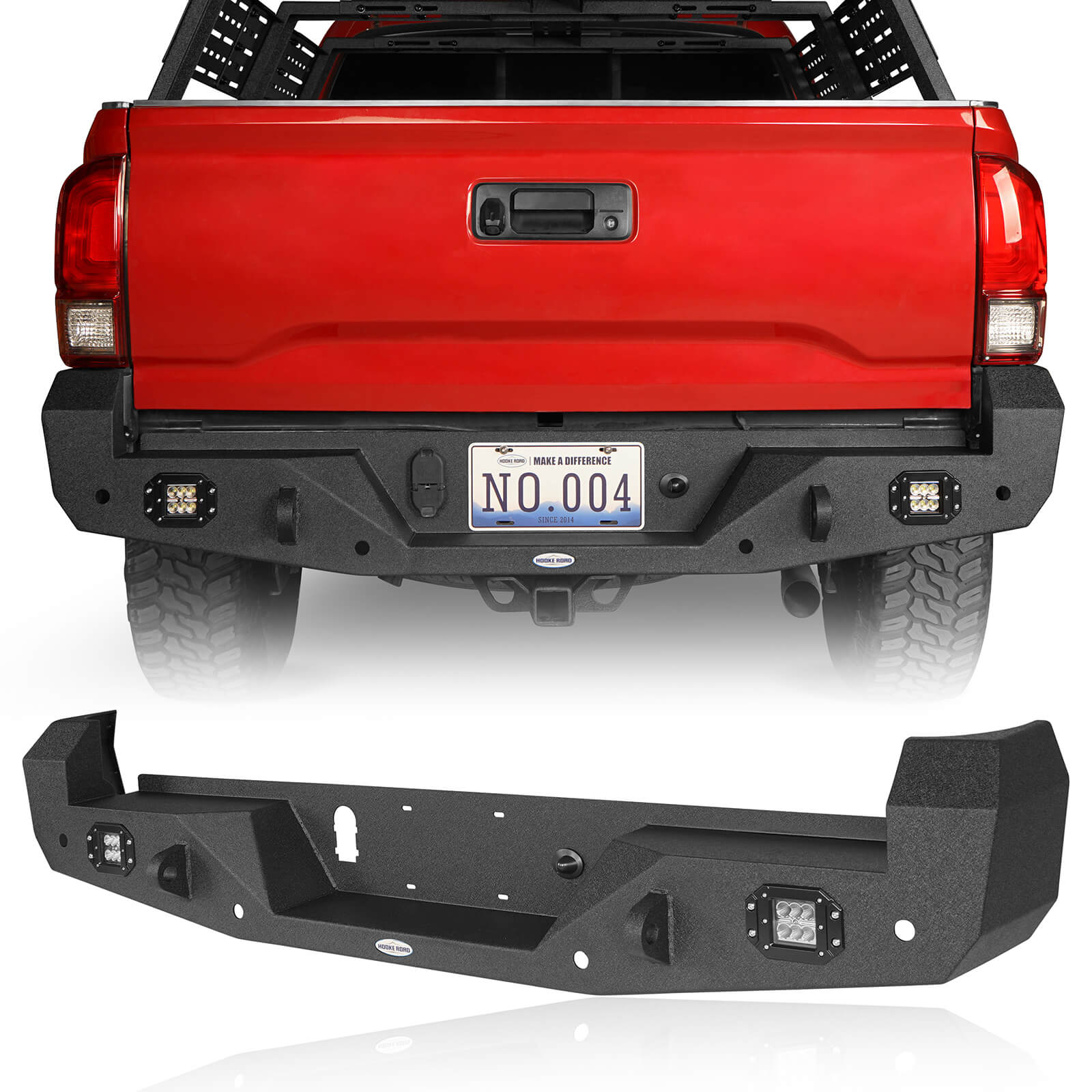 Tacoma Rear Bumper w/LED Floodlights(16-2023 Toyota Tacoma) b4200s 2
