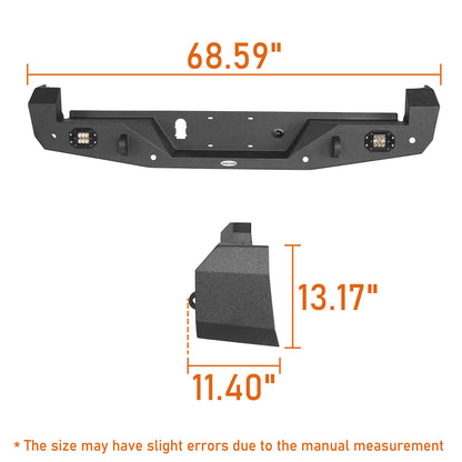 Tacoma Rear Bumper w/LED Floodlights(16-2023 Toyota Tacoma) b4200s 8