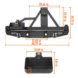 Tacoma Front Bumper & Rear Bumper w/Swing Out Tire Carrier for 2005-2011 Toyota Tacoma - ultralisk4x4 b40194013-12