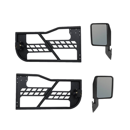 Rock Crawler Tubular Door Guards with Mirrors for 1997-2006 Jeep Wrangler TJ BXG092MMR10016 7