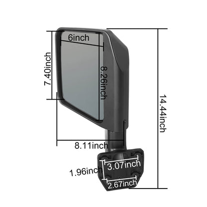 Rock Crawler Tubular Door Guards with Mirrors for 1997-2006 Jeep Wrangler TJ BXG092MMR10016 10