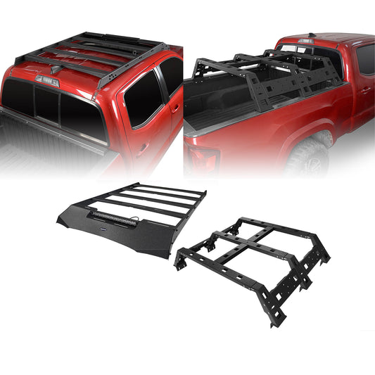 Roof Rack & Bed Rack Luggage Carrier for 2005-2023 Toyota Tacoma Double Cab 4 Doors - ultralisk4x4 b40204009-1