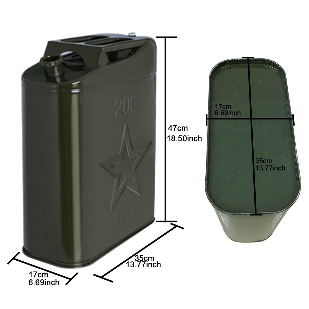 Hooke Road Spare Tire Jerry Can Holder For Jeep Wrangler TJ JK JL (1997-2024) - 5 Gallon Tall Tray