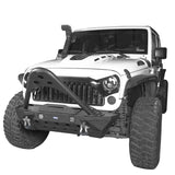 Stubby Front Bumper w/Stinger & Winch Plate Mount w/LED Spotlight(07-18 Jeep Wrangler JK) - Ultralisk 4x4