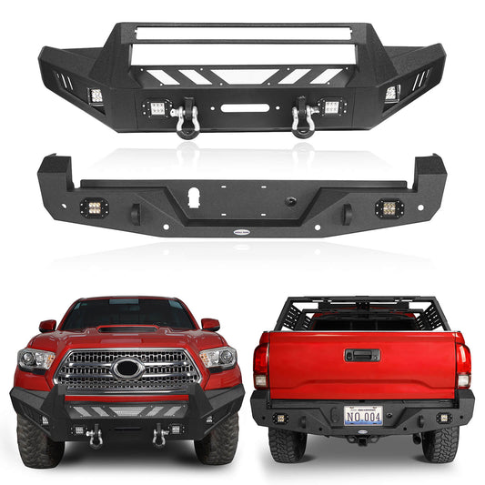 Front & Rear Bumpers Combo(16-23 Toyota Tacoma) b42014200s 1