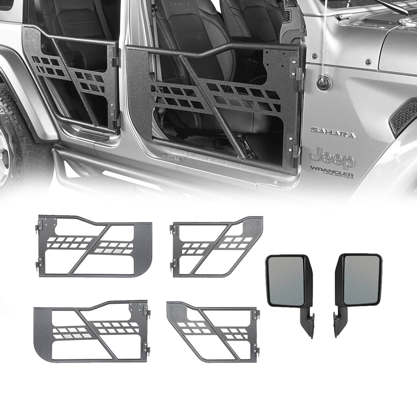 Tubular Doors & Side Mirrors & Door Storage 20-25 Jeep Gladiator JT) - ultralisk4x4
