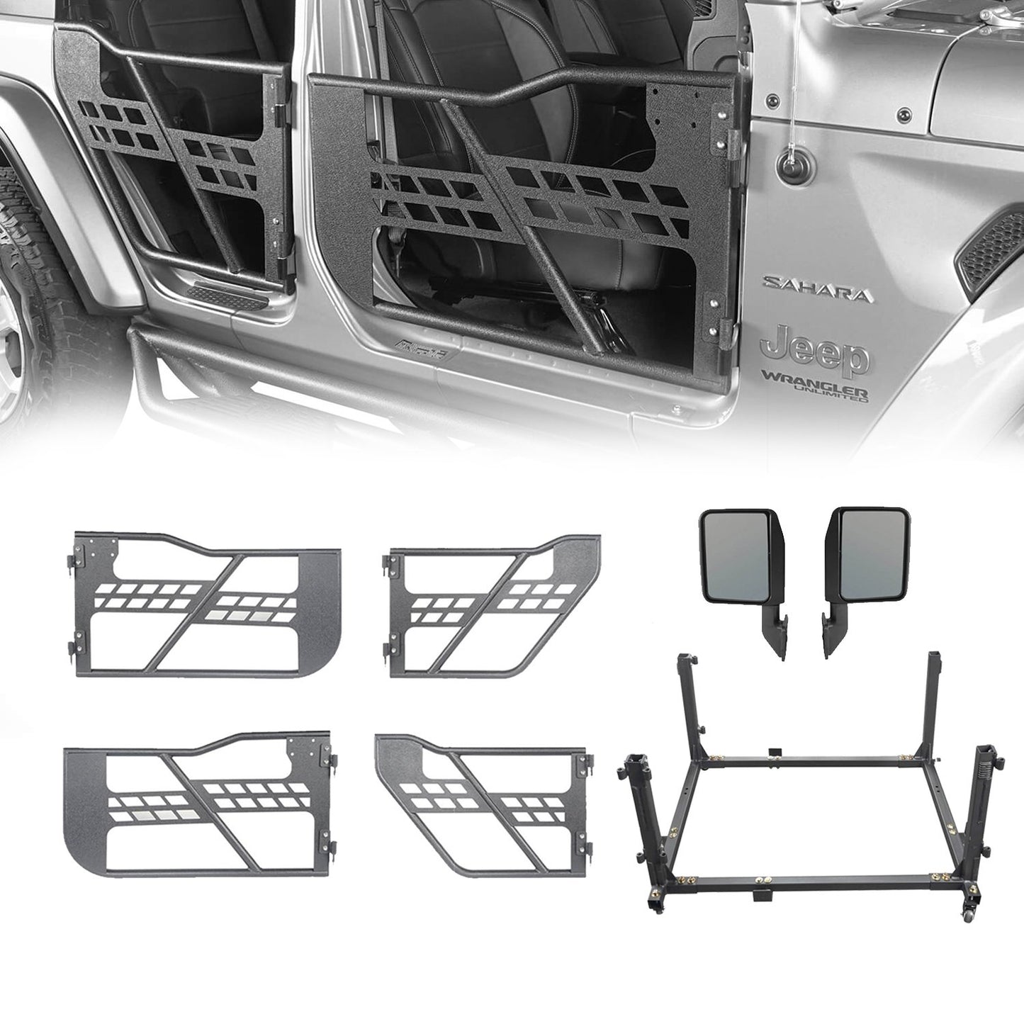 Tubular Doors & Side Mirrors & Door Storage 20-25 Jeep Gladiator JT) - ultralisk4x4