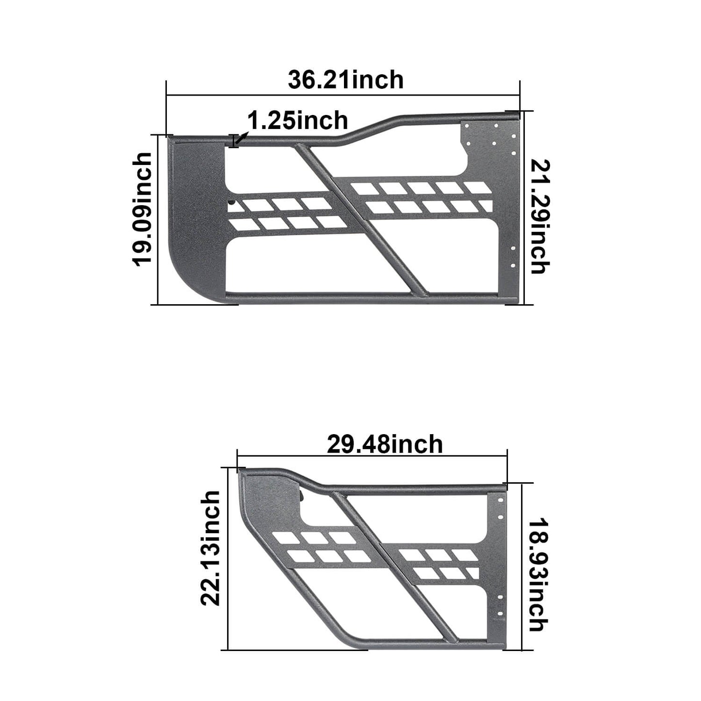 Tubular Doors & Side Mirrors & Door Storage 20-25 Jeep Gladiator JT) - ultralisk4x4